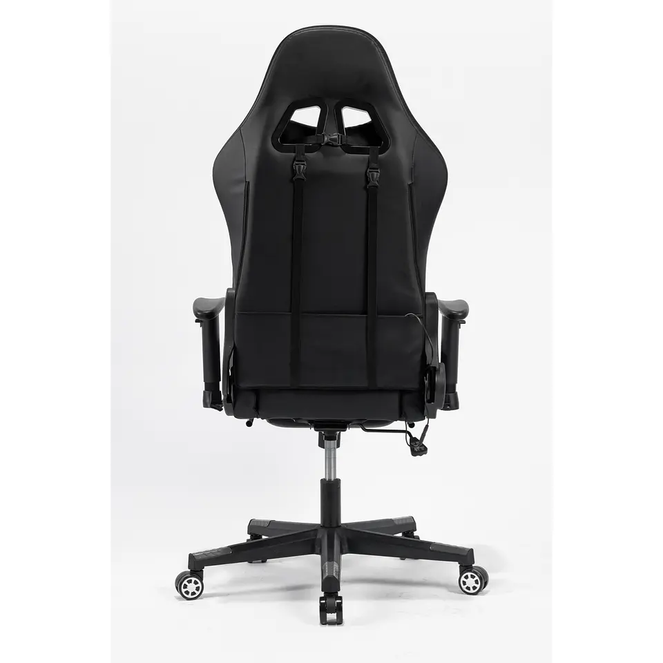 Silla Gamer Luz RGB Soporte Lumbar Reclinable Reposapiés 4