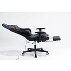 Silla Gamer Luz RGB Soporte Lumbar Reclinable Reposapiés 7