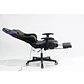 Silla Gamer Luz RGB Soporte Lumbar Reclinable Reposapiés - Miniatura 7