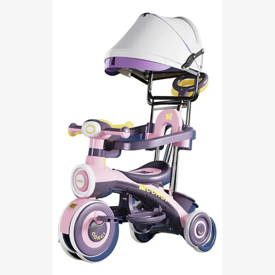 Triciclo Infantil Musical Con Toldo Ajustable Y Luces (Reacondicionado) 1