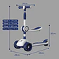 Scooter Monopatín 3 Ruedas Led Musical Plegable Niños Regulable (Reacondicionado) - Miniatura 3