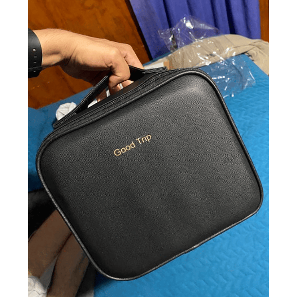 Cosmetiquero Con Espejo Luz Led Compartimientos 6