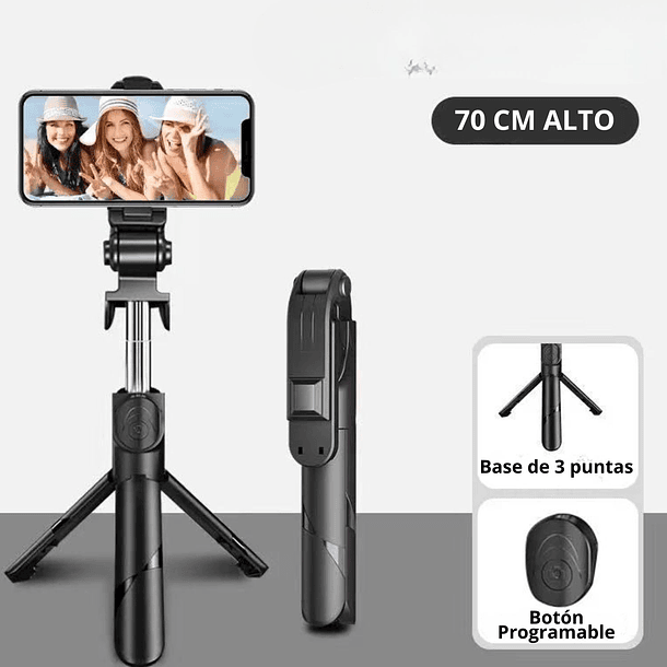Estabilizador Trípode Selfie Stick Mando Bluetooth  5