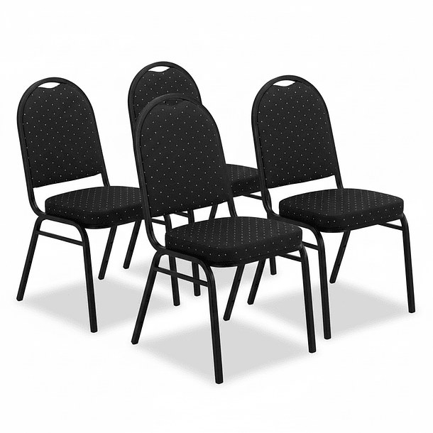 Pack 4 Sillas De Eventos Varios Hotel Restaurante Acolchada 1