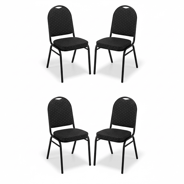 Pack 4 Sillas De Eventos Varios Hotel Restaurante Acolchada 2