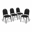 Pack 4 Sillas De Eventos Varios Hotel Restaurante Acolchada 3