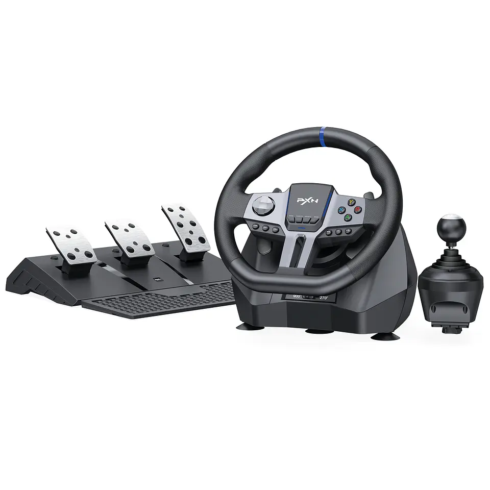 Volante V9 G2 con Pedales y Palanca para PC Simulación 1