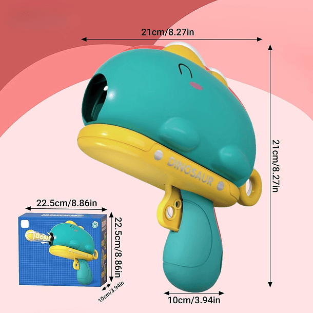 Pistola de Bolas Adhesivas Dinosaurio Juguete Infantil 2