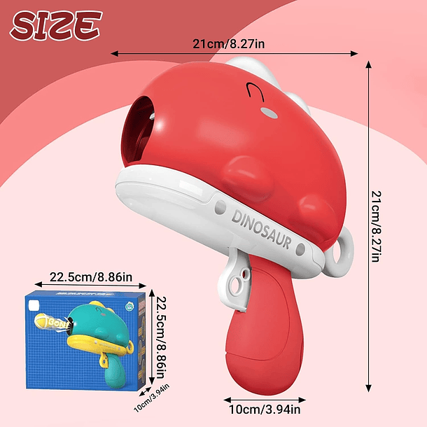 Pistola de Bolas Adhesivas Dinosaurio Juguete Infantil 6