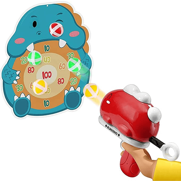 Pistola de Bolas Adhesivas Dinosaurio Juguete Infantil 8