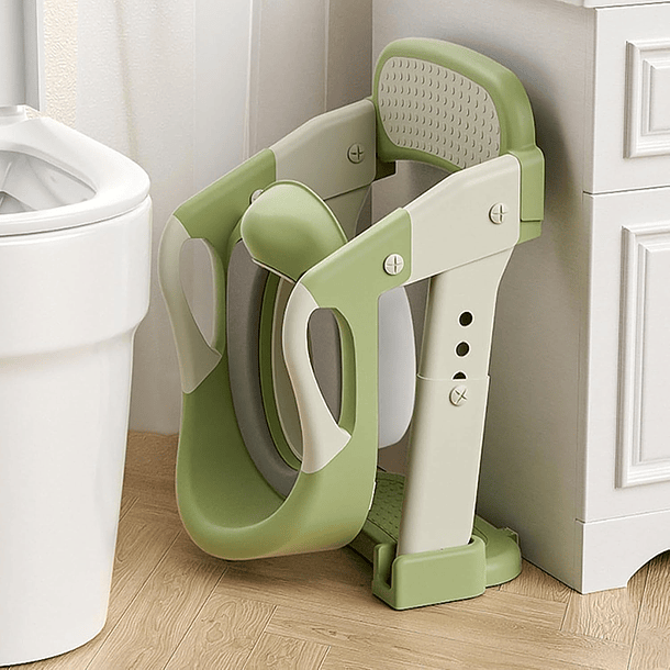 Inodoro Portátil Infantil con Escalón Asistente para Baño 7