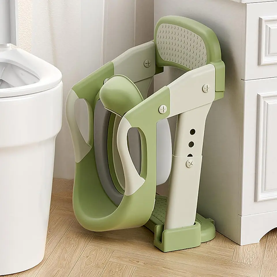 Inodoro Portátil Infantil con Escalón Asistente para Baño 7