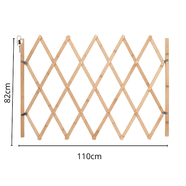 Puerta Plegable Para Mascotas Valla De Seguridad De Madera 2