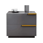 Mesa De Noche Velador 2 Cajones 50x42x47cm Moderna Elegante 4