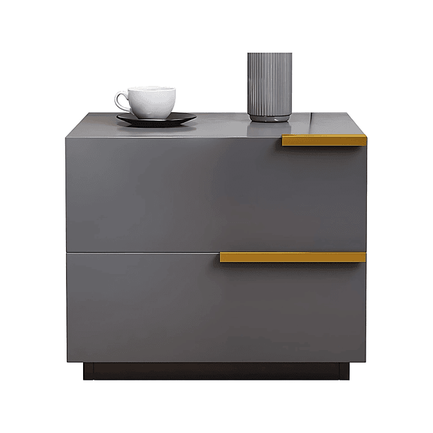 Mesa De Noche Velador 2 Cajones 50x42x47cm Moderna Elegante 4