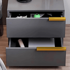 Mesa De Noche Velador 2 Cajones 50x42x47cm Moderna Elegante 5