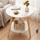 Mesa De Centro Con Diseño Nórdico 60x60x52cm 3