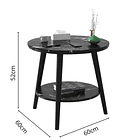 Mesa De Centro Con Diseño Nórdico 60x60x52cm 7