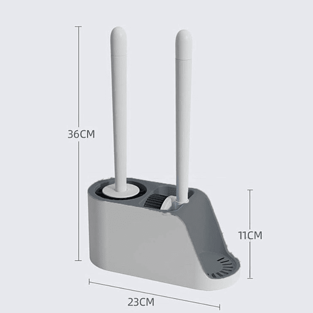Kit De 2 Cepillo De Limpieza Para Inodoro Con Soporte 2