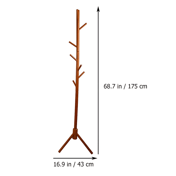 Perchero De Pie Para Ropa de Madera 2