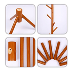 Perchero De Pie Para Ropa de Madera 4