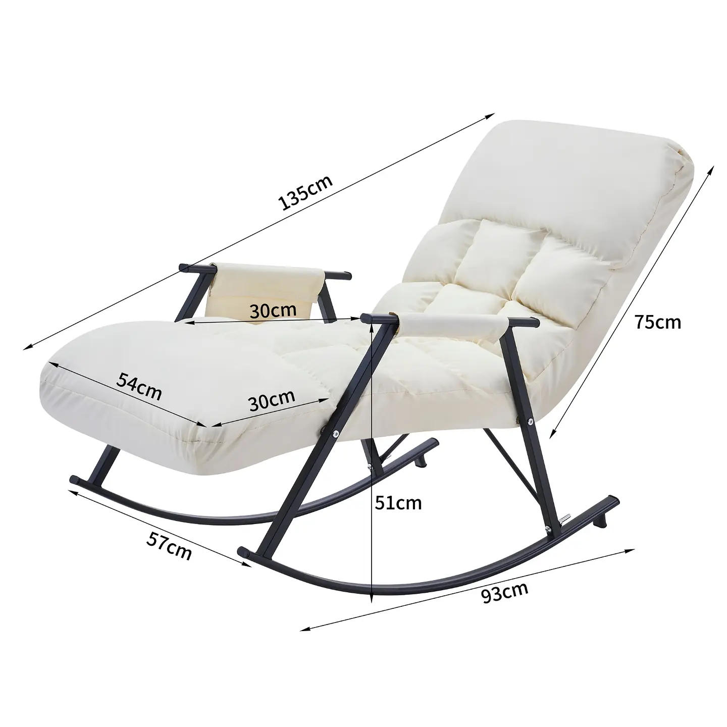 Sillón Mecedora Comodidad Interior Exterior Reclinable Hogar 2