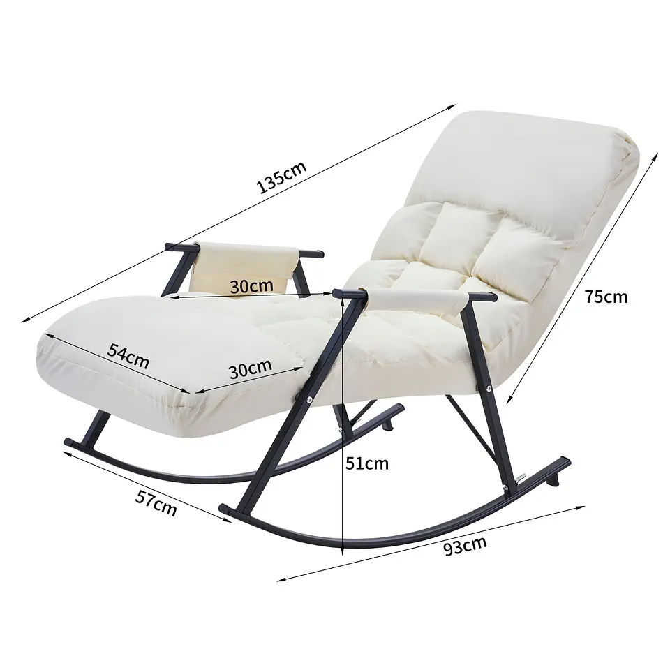 Sillón Mecedora Comodidad Interior Exterior Reclinable Hogar 2