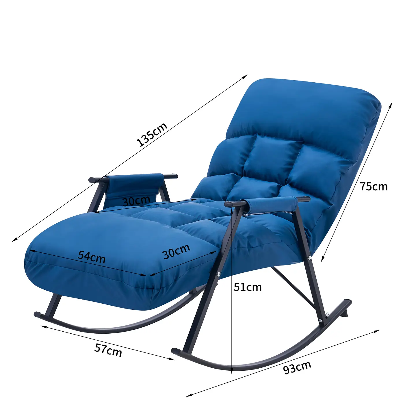 Sillón Mecedora Comodidad Interior Exterior Reclinable Hogar 6
