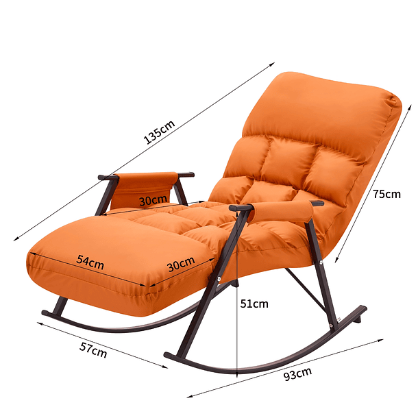 Sillón Mecedora Comodidad Interior Exterior Reclinable Hogar 10