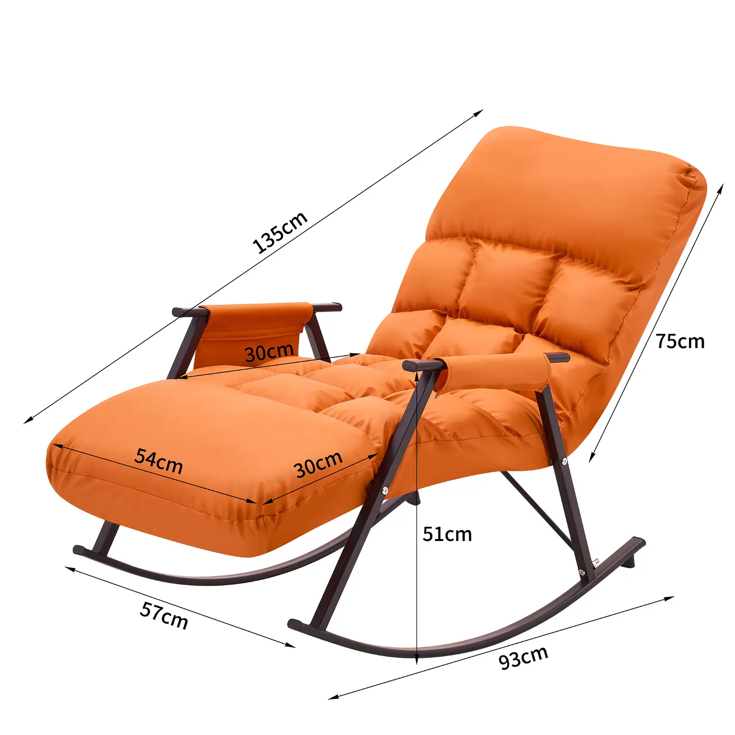 Sillón Mecedora Comodidad Interior Exterior Reclinable Hogar 10