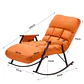 Sillón Mecedora Comodidad Interior Exterior Reclinable Hogar - Miniatura 10