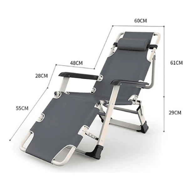 Silla Reposera Tumbona Acolchada Aire Libre Plegable Jardín 2