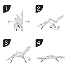 Silla Reposera Tumbona Acolchada Aire Libre Plegable Jardín 4