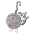 Posavasos De Gato Tejido a Punto Regalo Divertido Hogar 1