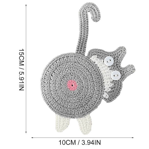Posavasos De Gato Tejido a Punto Regalo Divertido Hogar 2
