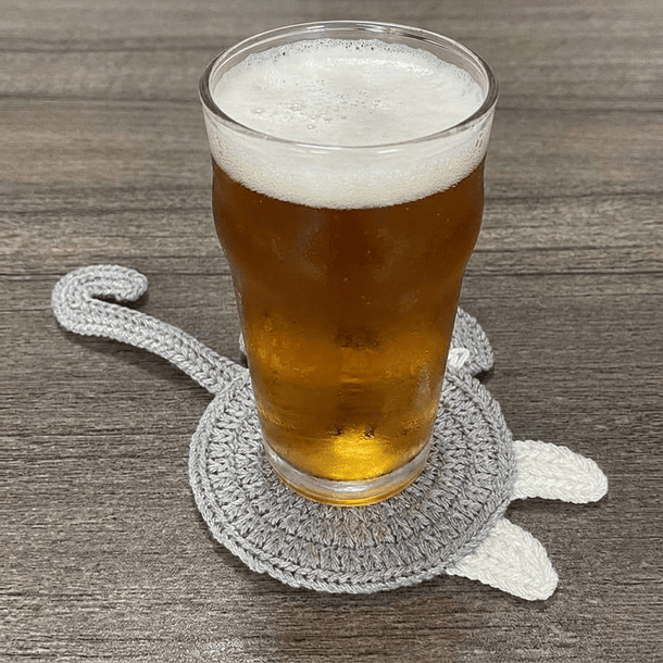 Posavasos De Gato Tejido a Punto Regalo Divertido Hogar 4