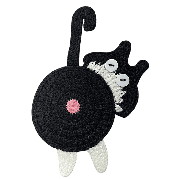 Posavasos De Gato Tejido a Punto Regalo Divertido Hogar 5