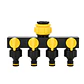Divisor Manguera 4 Salidas RoseFlower Adaptador Grifo Riego - Miniatura 1