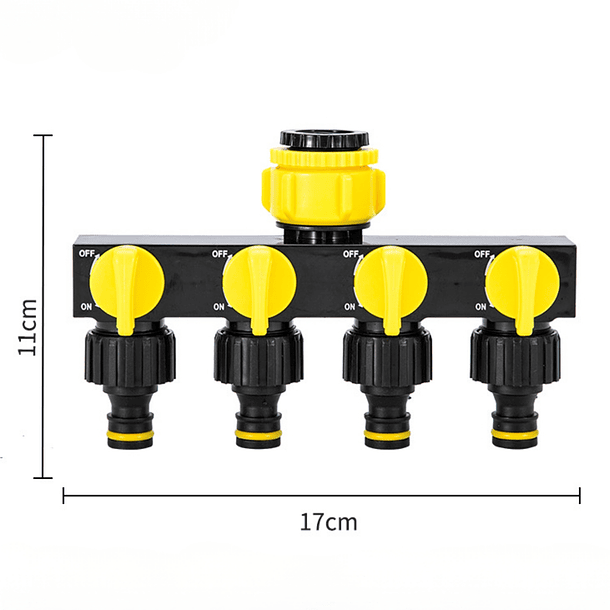 Divisor Manguera 4 Salidas RoseFlower Adaptador Grifo Riego 2