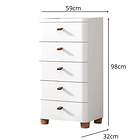 Gabinete De Almacenamiento 5 Capas Mesa De Noche Organizador 2