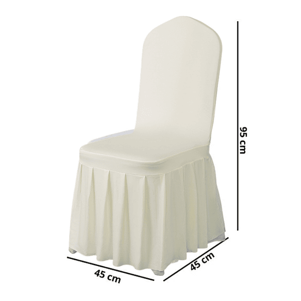 Pack 4 Funda Plisada Sillas Eventos Hoteles Fiestas Bodas 8