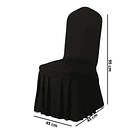 Pack 4 Funda Plisada Sillas Eventos Hoteles Fiestas Bodas 11