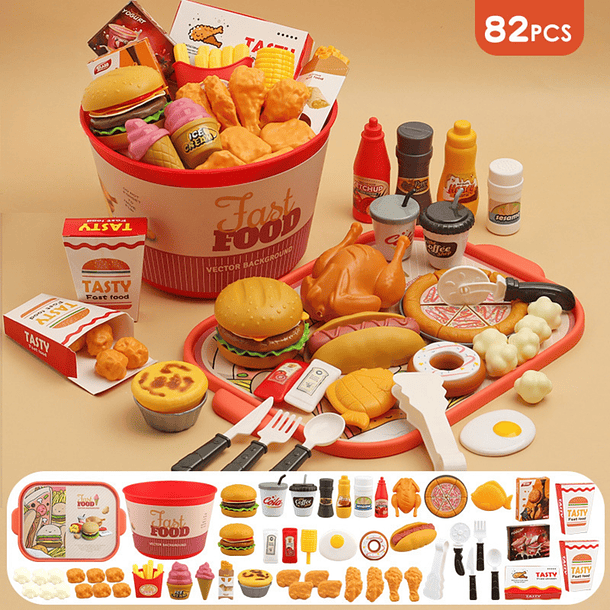 Set Alimentos de Juguete para Niños Juego de Cocina 4