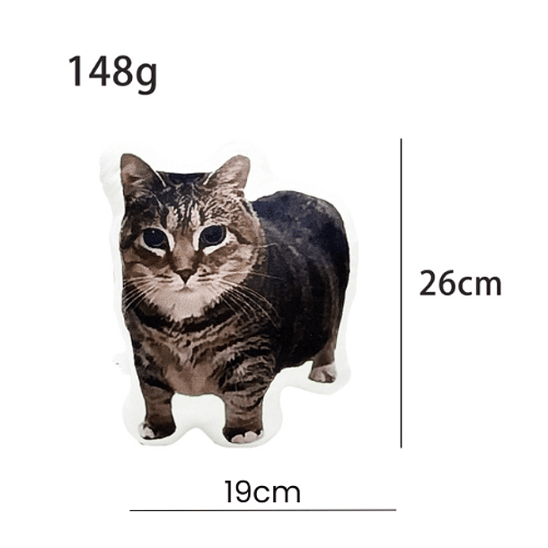 Almohada Con Gato Estampado Divertido Cómoda 26 cm 5