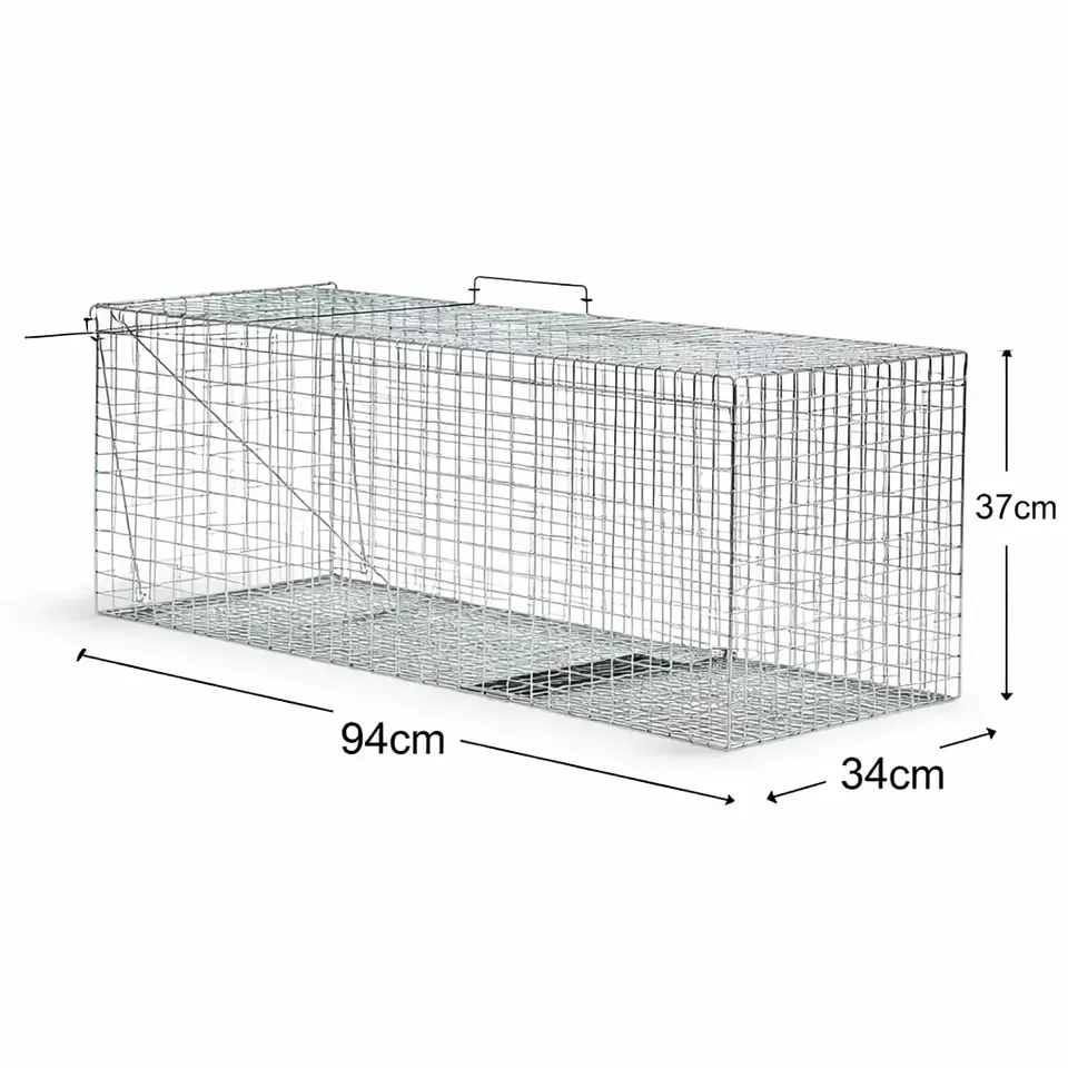 Trampa Jaula Corral Plegable Para Conejos 94x34x37 cm 2