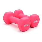 Pack 2 Mancuernas Rosas De 4kg Reacondicionado 1