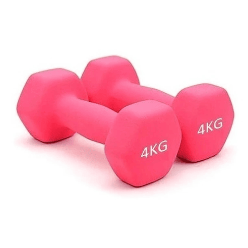 Pack 2 Mancuernas Rosas De 4kg Reacondicionado
