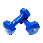 Pack 2 Mancuernas Azules De 2kg Reacondicionado 3