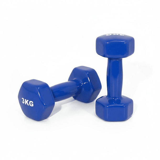 Pack 2 Mancuernas Azules De 3kg Reacondicionado 3