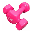 Pack 2 Mancuernas Rosas De 3kg Reacondicionado 1